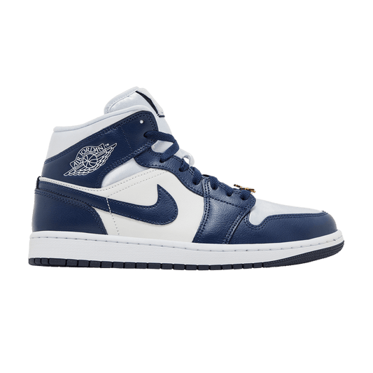 Wmns Air Jordan 1 Mid 'Midnight Navy Gold Charms'