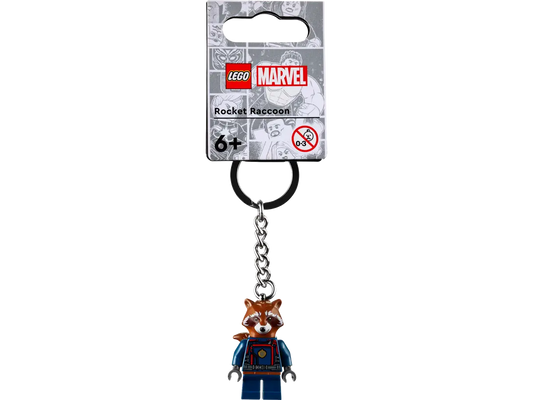 Lego X Marvel Rocket Raccoon Keychain
