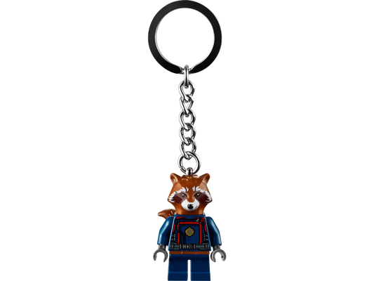 Lego X Marvel Rocket Raccoon Keychain