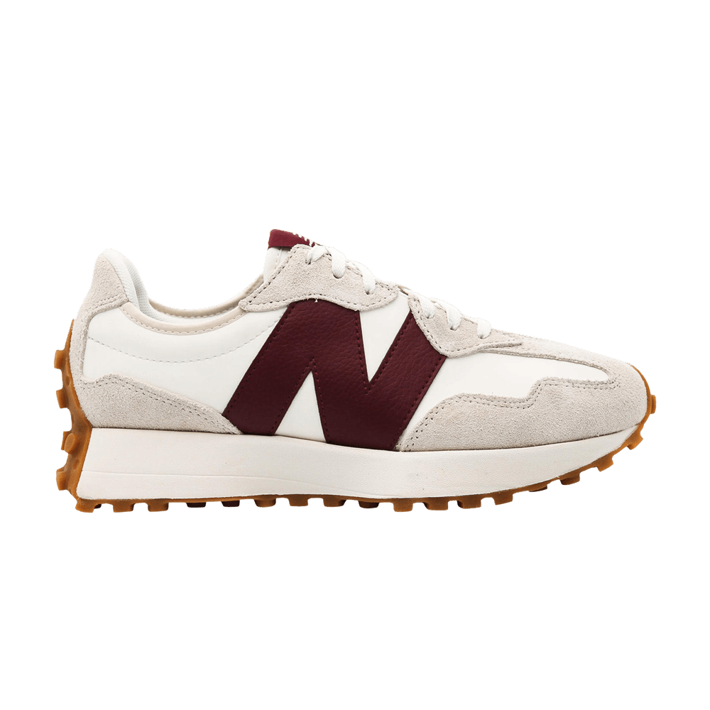 Wmns 327 'White Dark Red'