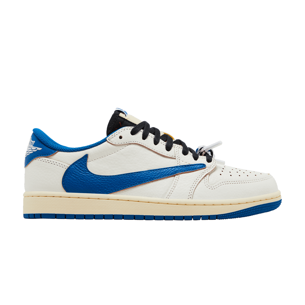 Fragment Design x Travis Scott x Air Jordan 1 Retro Low OG SP 'Sail Military Blue'