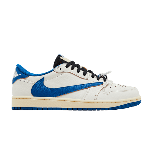 Fragment Design x Travis Scott x Air Jordan 1 Retro Low OG SP 'Sail Military Blue'