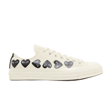 Converse Comme des Garçons PLAY x Chuck 70 Low 'Multi Heart - Milk Black'