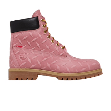 Timberland Supreme x 6 Inch Premium Waterproof Boot 'Embossed Diamond Plate - Pink'