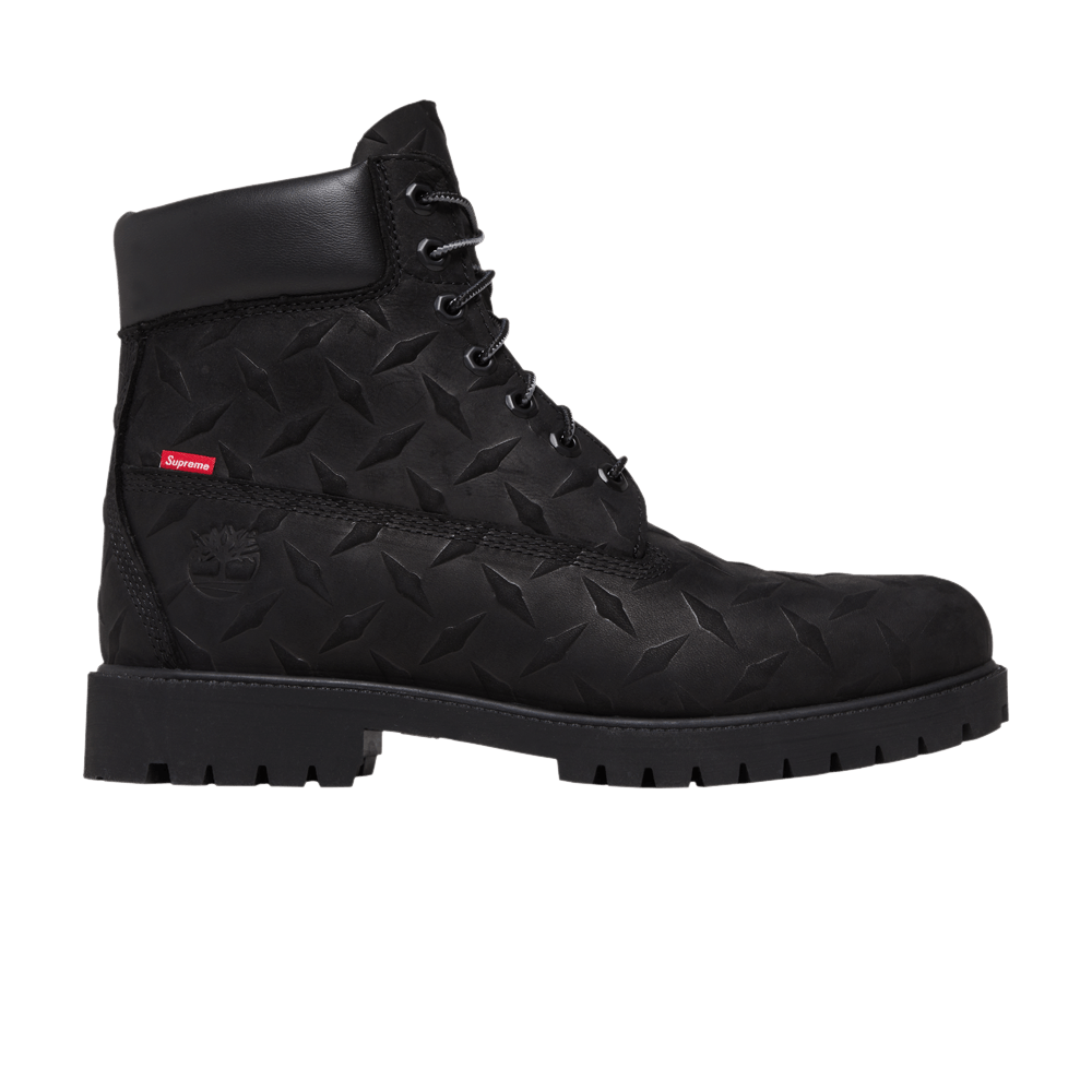 Timberland Supreme x 6 Inch Premium Waterproof Boot 'Embossed Diamond Plate - Black'