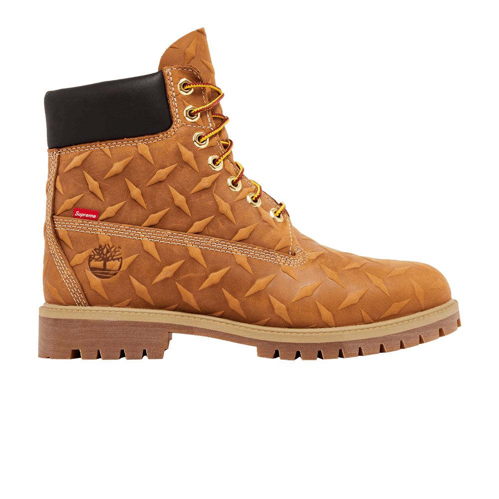 Timberland Supreme x 6 Inch Premium Waterproof Boot 'Embossed Diamond Plate - Wheat'