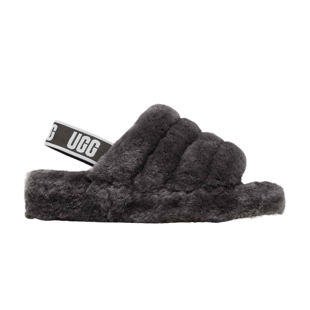 Ugg Wmns Fluff Yeah Slide 'Charcoal'