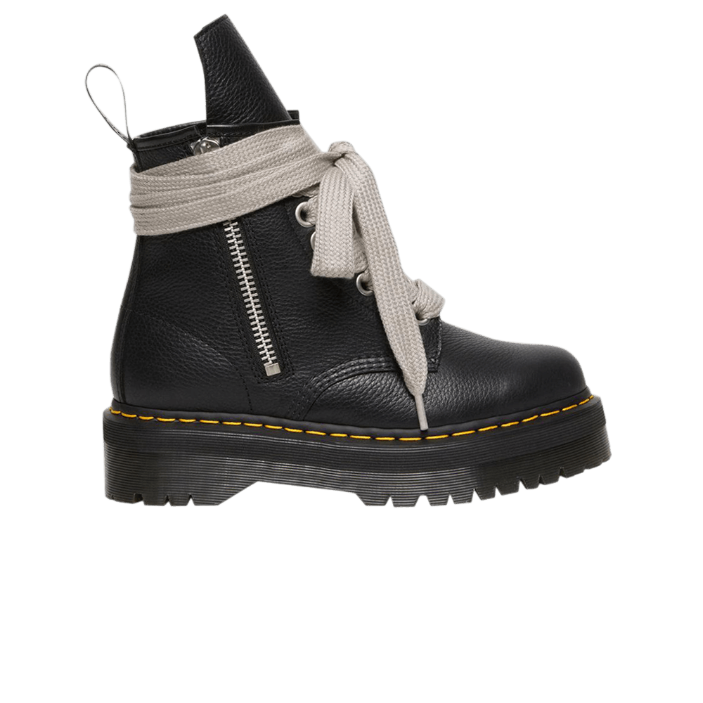 Dr. martens Rick Owens x 1460 Quad Platform Leather Boot 'Black Lunar'