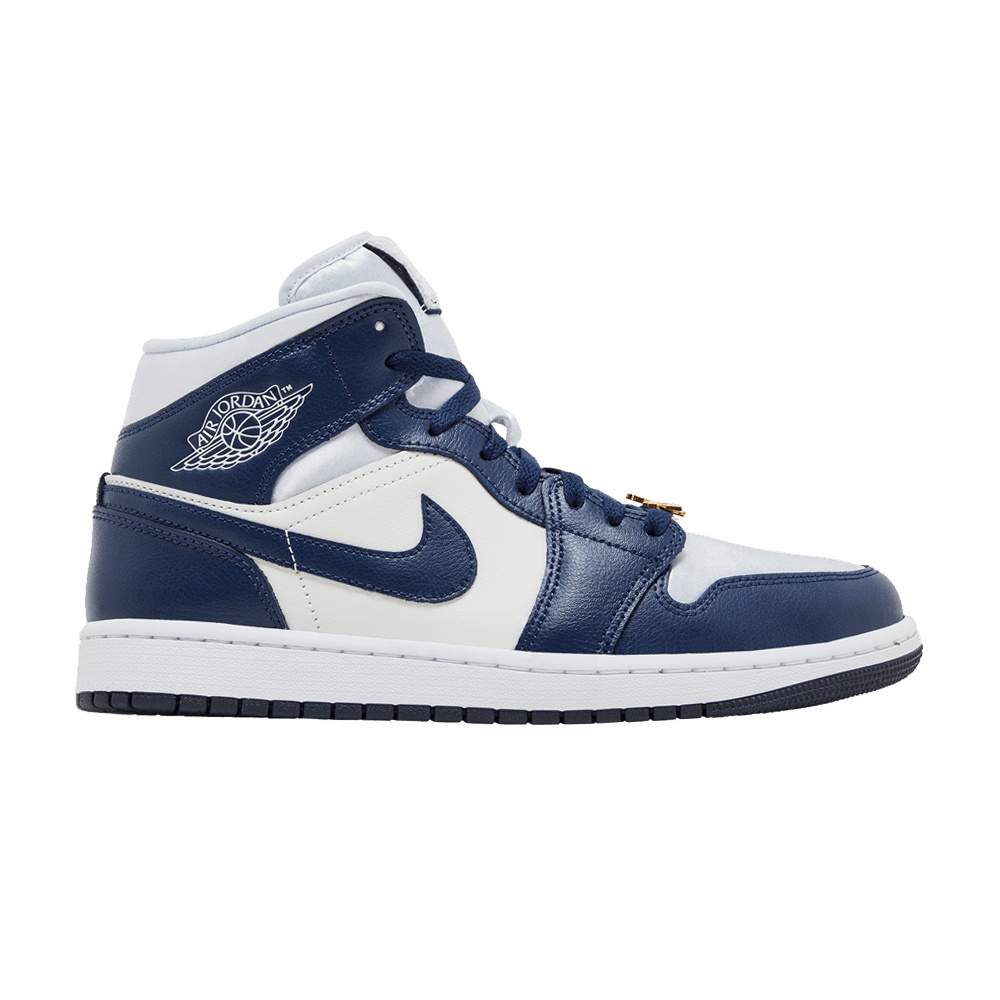 Wmns Air Jordan 1 Mid 'Midnight Navy Gold Charms'