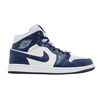 Wmns Air Jordan 1 Mid 'Midnight Navy Gold Charms'