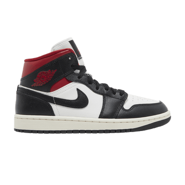 Wmns Air Jordan 1 Mid 'Black Sail Gym Red'