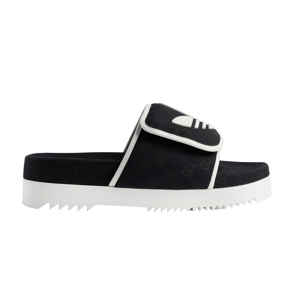 Gucci Adidas x Gucci Slide Sandal 'Black GG Monogram'
