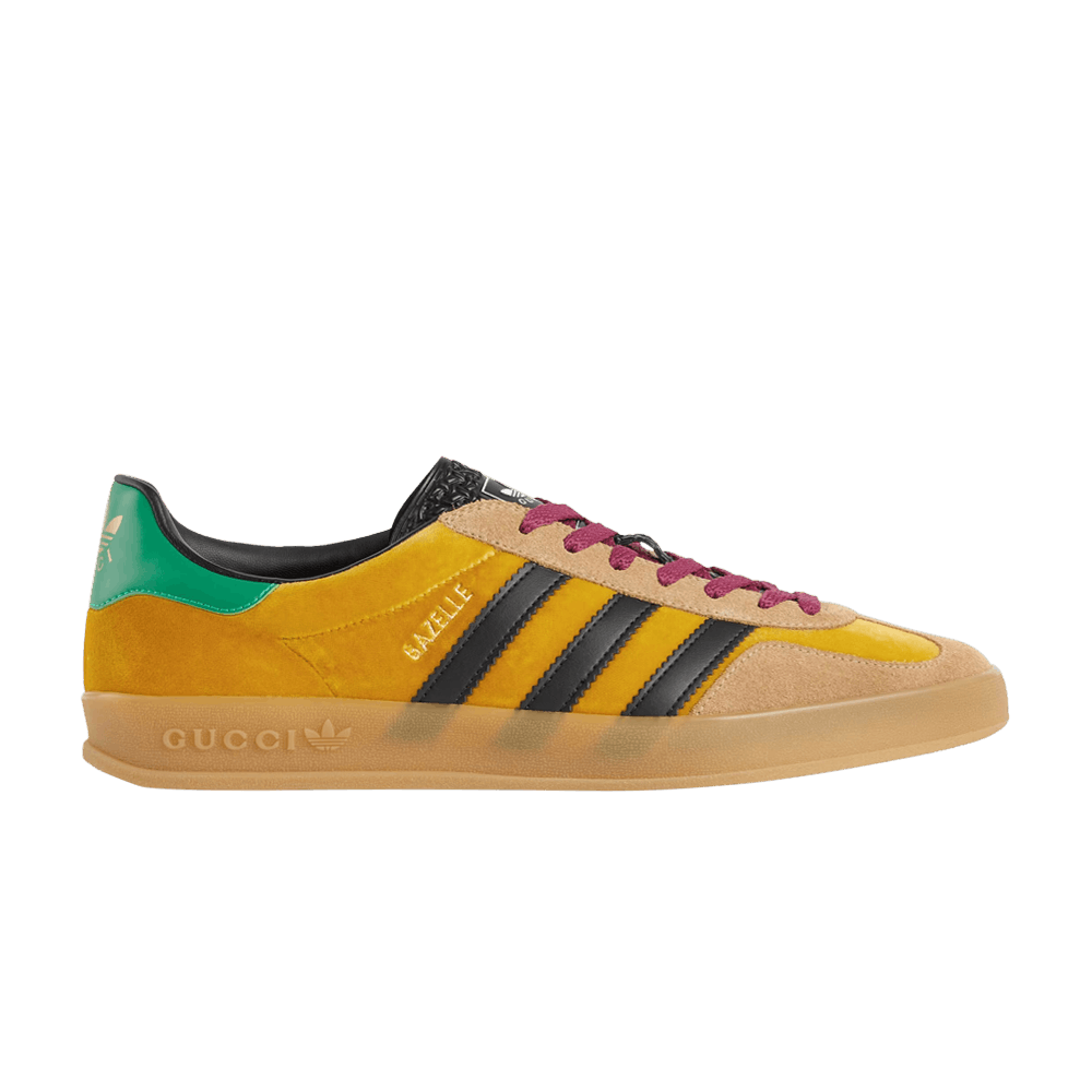 Gucci Adidas x Gucci Gazelle 'Yellow Velvet Green'