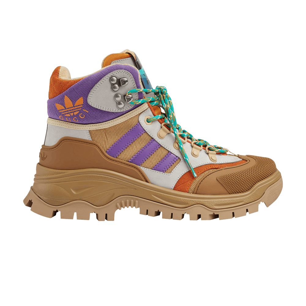 Gucci Adidas x Gucci Wmns Lace Up Boot 'Brown Purple'