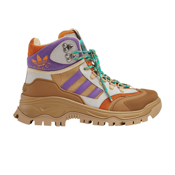 Gucci Adidas x Gucci Wmns Lace Up Boot 'Brown Purple'