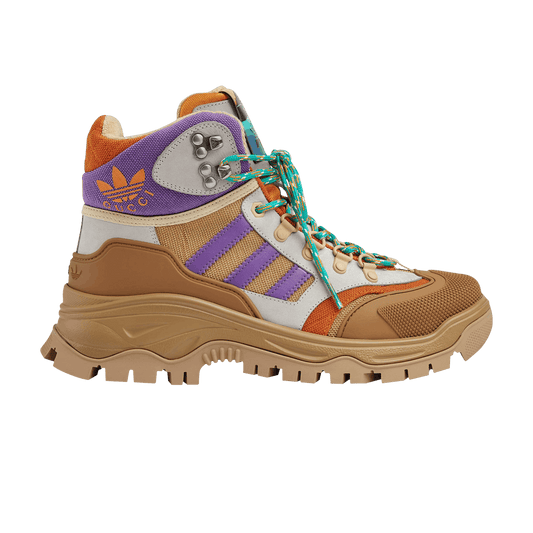 Gucci Adidas x Gucci Wmns Lace Up Boot 'Brown Purple'