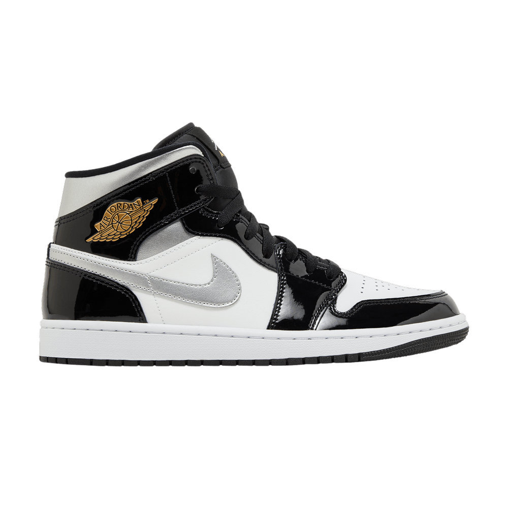 Air Jordan 1 Mid SE 'Black White Metallic Silver'