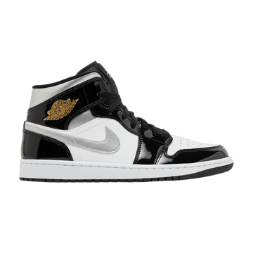 Air Jordan 1 Mid SE 'Black White Metallic Silver'