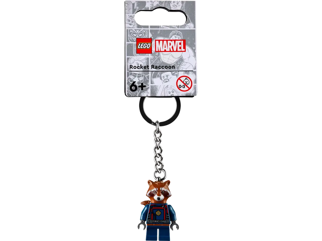 Lego X Marvel Rocket Raccoon Keychain