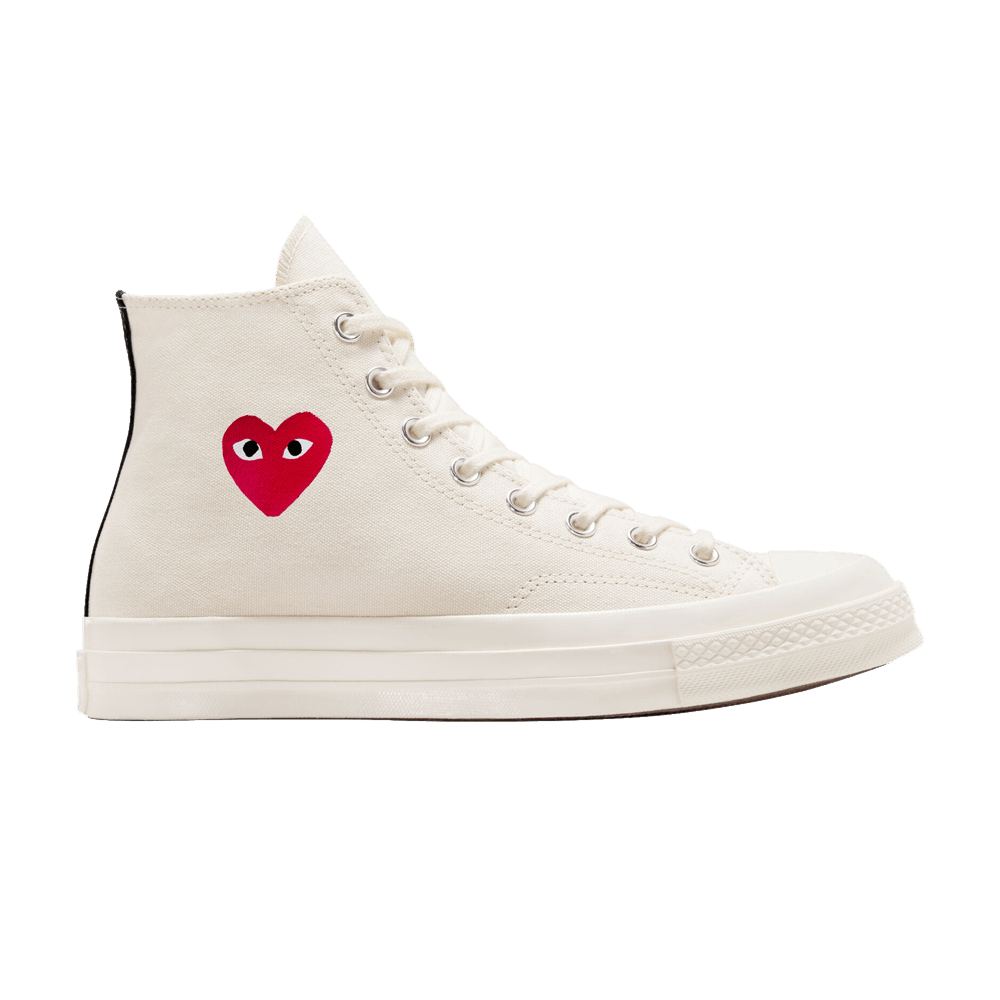 Converse Comme des Garçons PLAY x Chuck 70 High 'Single Heart - Milk'