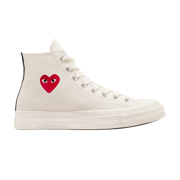 Converse Comme des Garçons PLAY x Chuck 70 High 'Single Heart - Milk'