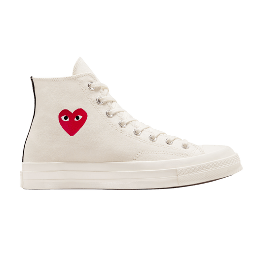 Converse Comme des Garçons PLAY x Chuck 70 High 'Single Heart - Milk'