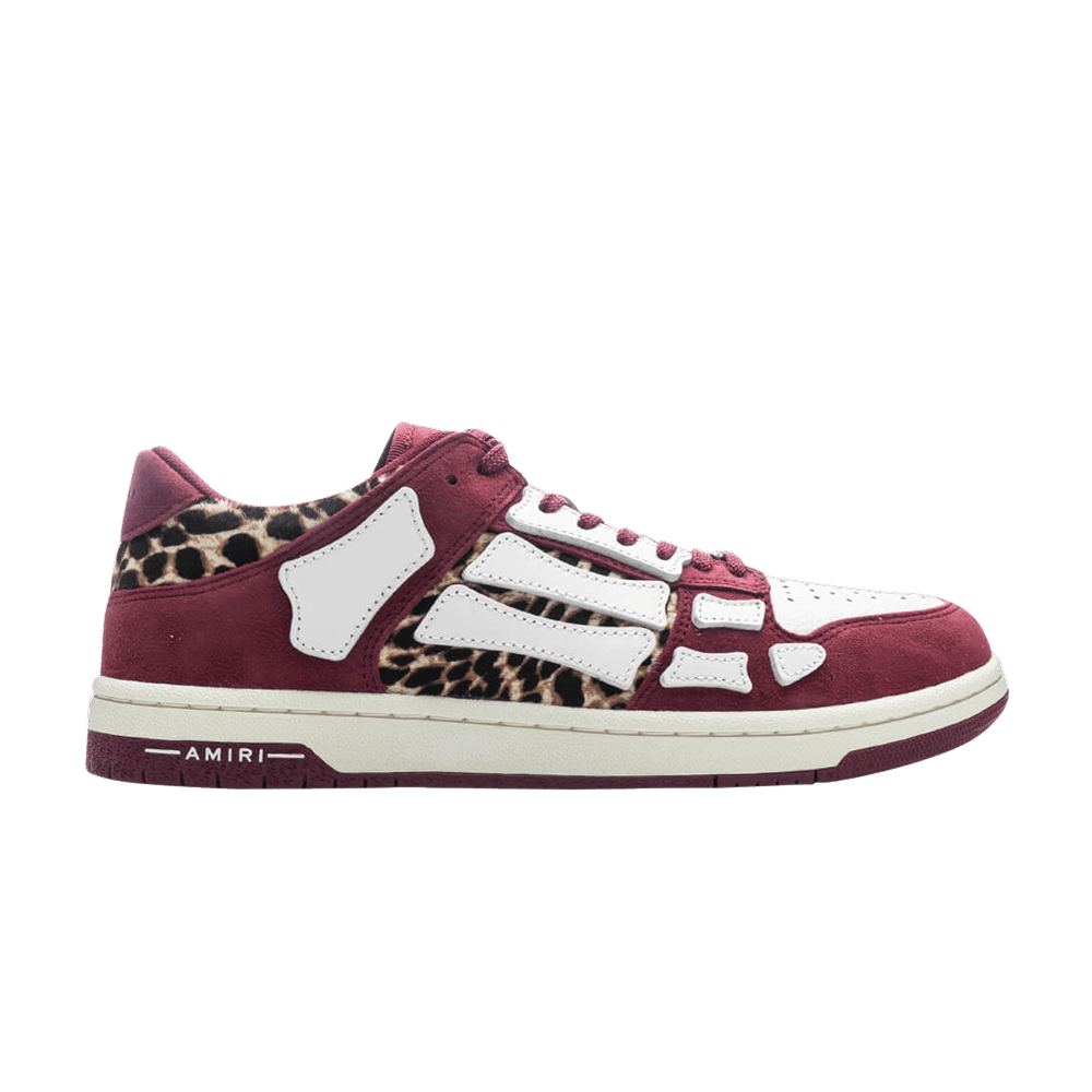 Amiri Amiri Skel Top Low 'Burgundy Leopard'