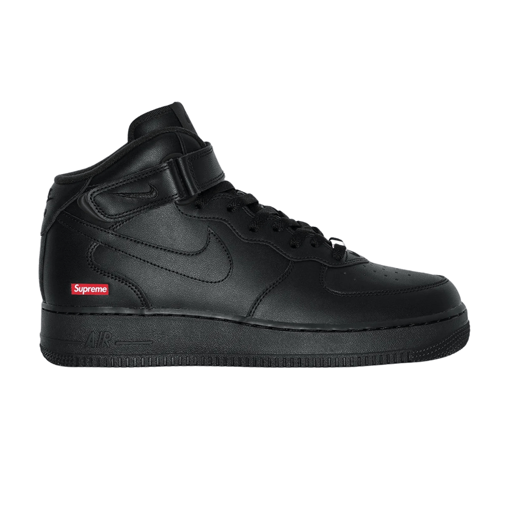 Nike Supreme x Air Force 1 Mid 'Box Logo - Triple Black'